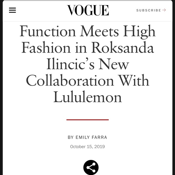 Lululemon x Roksanda puff sleeve jacket. Like new! Size 6. Navy & Black. - Picture 2 of 6